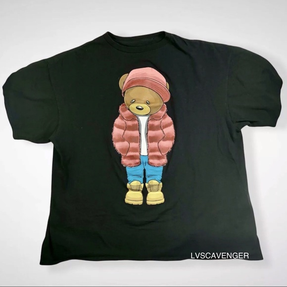 Hard Ten Clothing Other - Hard Ten Clothing Co. Graffiti Bear Graphic Black T-Shirt Size XXL!